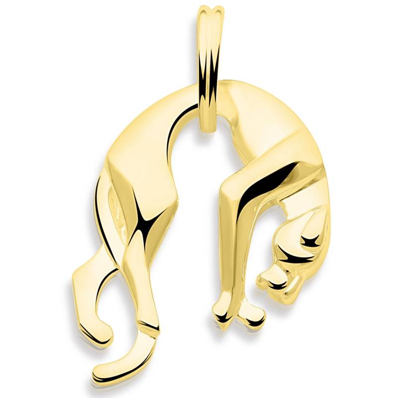 Kettenanhänger Pantheranhänger 585er 14 Karat Vergoldet Massiv Geschützte Oberfläche, Made in Italy für Damen und Herren von OTTO
