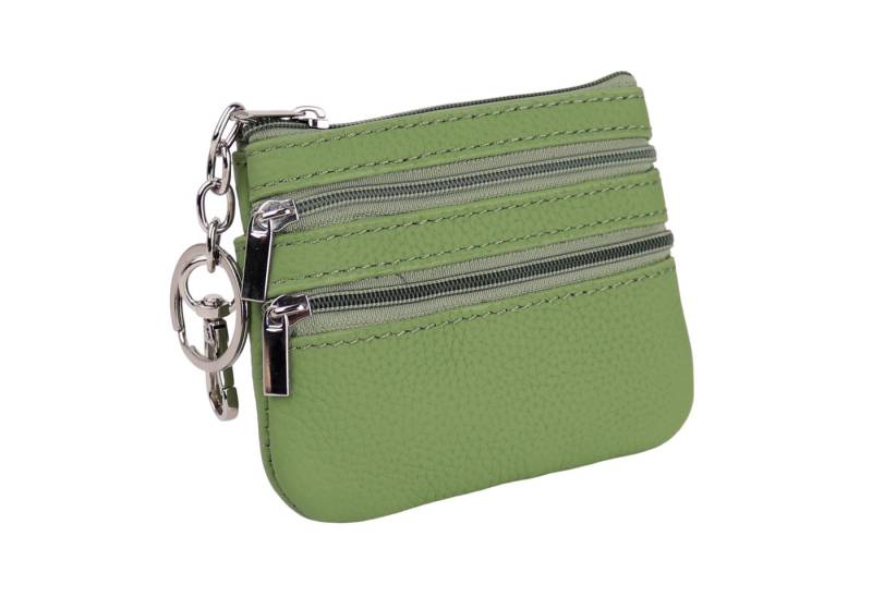 MIRROSI Schlüsseltasche UNISEX Echtleder – 1 Hauptfach, 1 Kartenfach, 2 Reißverschlussfächer, Schlüsseletui für Damen und Herren von MIRROSI