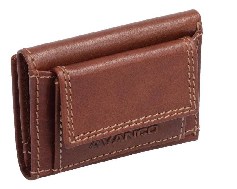 GlücksNugget Mini Geldbörse Echtleder Minibörse, braun von Glücksnugget