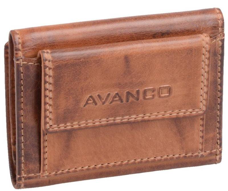 GlücksNugget Mini Geldbörse Echtleder Minibörse, braun von Glücksnugget