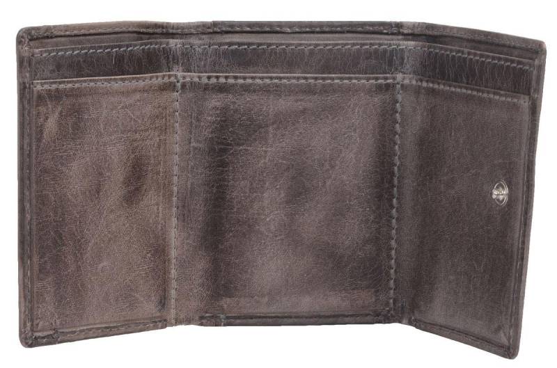 GlücksNugget Mini Geldbörse Echtleder Minibörse, taupe von Glücksnugget