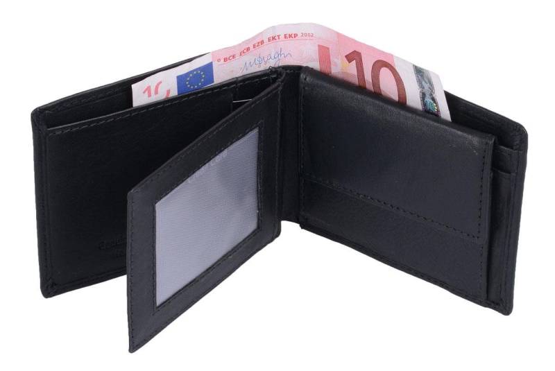 GlücksNugget Mini Geldbörse SN Minischeintasche LOUANA, schwarz von GlücksNugget