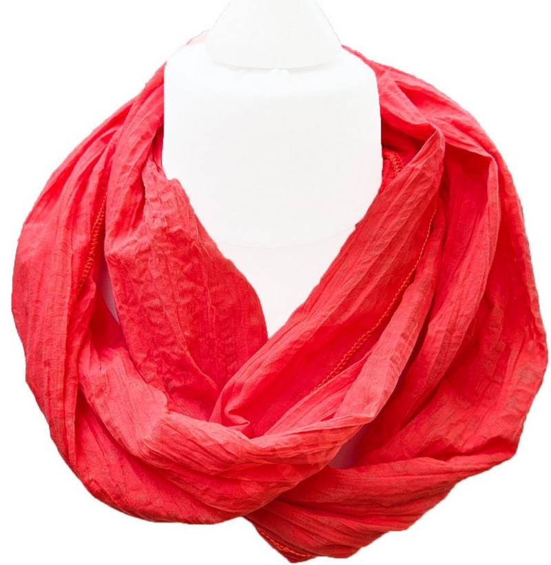 Modetuch Sommer Loop Schal KORALLE Crincle Sommer von OTTO