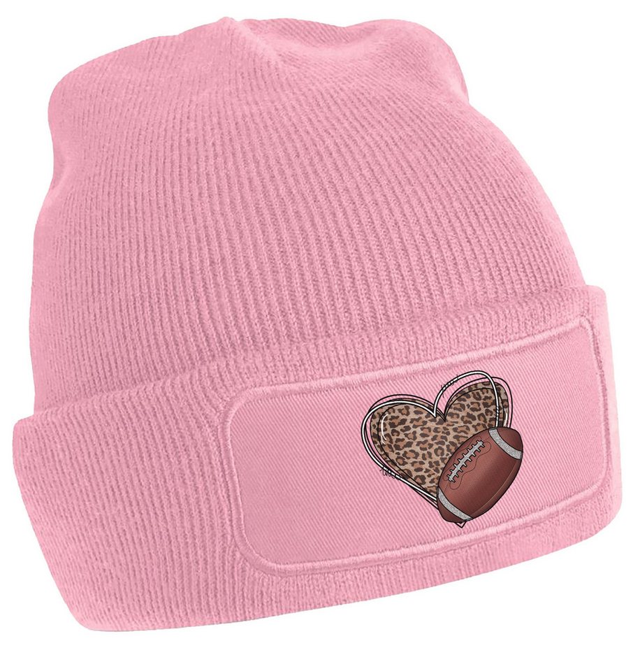 MyDesign24 Strickmütze für kalte Tage - Beanie mit Herz mit Football Print Coole Football Herz Mütze Wintermütze i490 MyDesign24 Strickmütze für kalte Tage - Beanie mit Herz mit Football Print Coole Football Herz Mütze Wintermütze i490 von MyDesign24
