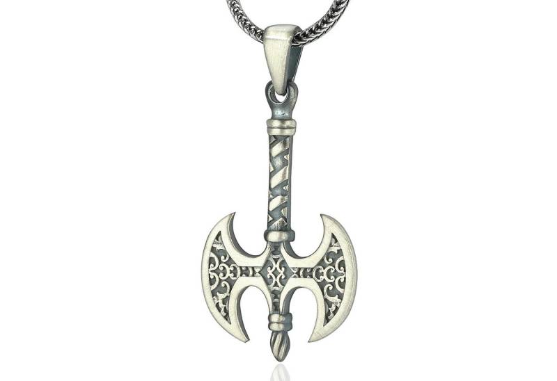 NAHLE Kette mit Anhänger Silber Wikinger Axt Keltischer Silber Schmuck Herren Halskette (2-tlg., inklusive Schmuckbox), aus 925 Silber Handgefertigt von NAHLE