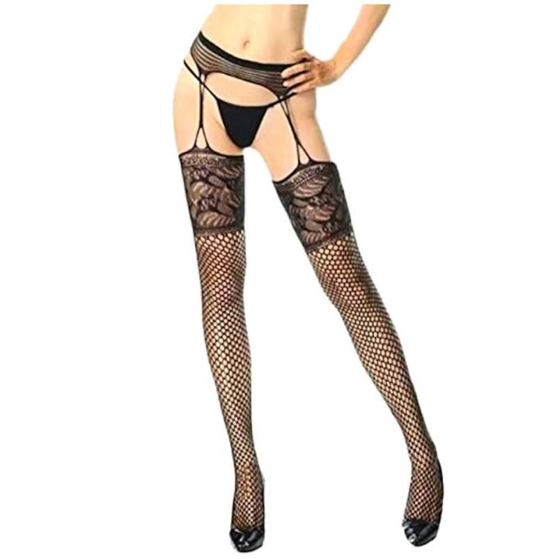 Atixo Netzstrumpfhose Fenbao Strapsstrümpfe Netz-Strumpfhose in schwarz von Atixo