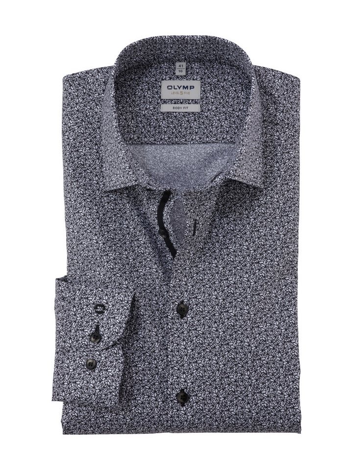 OLYMP Businesshemd Level 5 mit Allover-Print von OLYMP