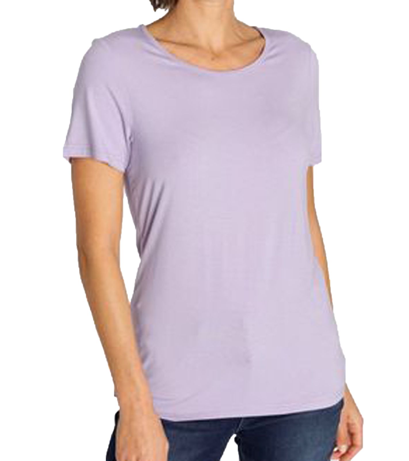 OTTO C-Neck-Shirt schlichtes Damen T-Shirt mit Rundhalsausschnitt 94474143 Lila von OTTO