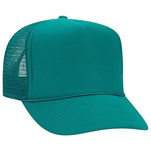 OTTO Polyester-Schaumstoff vorne 5 Paneele hohe Krone Netzrücken Trucker Hut, jade, Einheitsgröße von OTTO