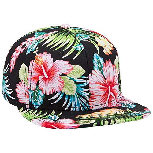 OTTO Snapback Hut mit hawaiianischem Muster, quadratisches flaches Visier, 6 Paneele, Pro Style, Design001, Einheitsgröße von OTTO