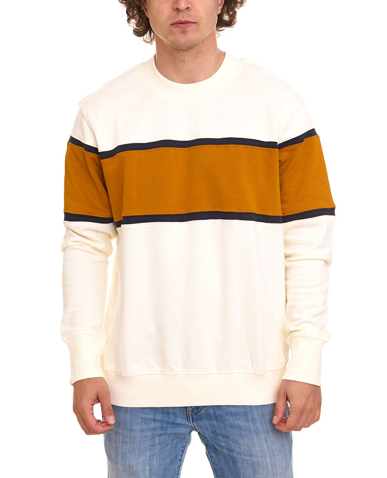 OTTO products Herren nachhaltiger Pullover aus zertifizierter Bio-Baumwolle Langarm-Sweater 99755529 Beige von OTTO