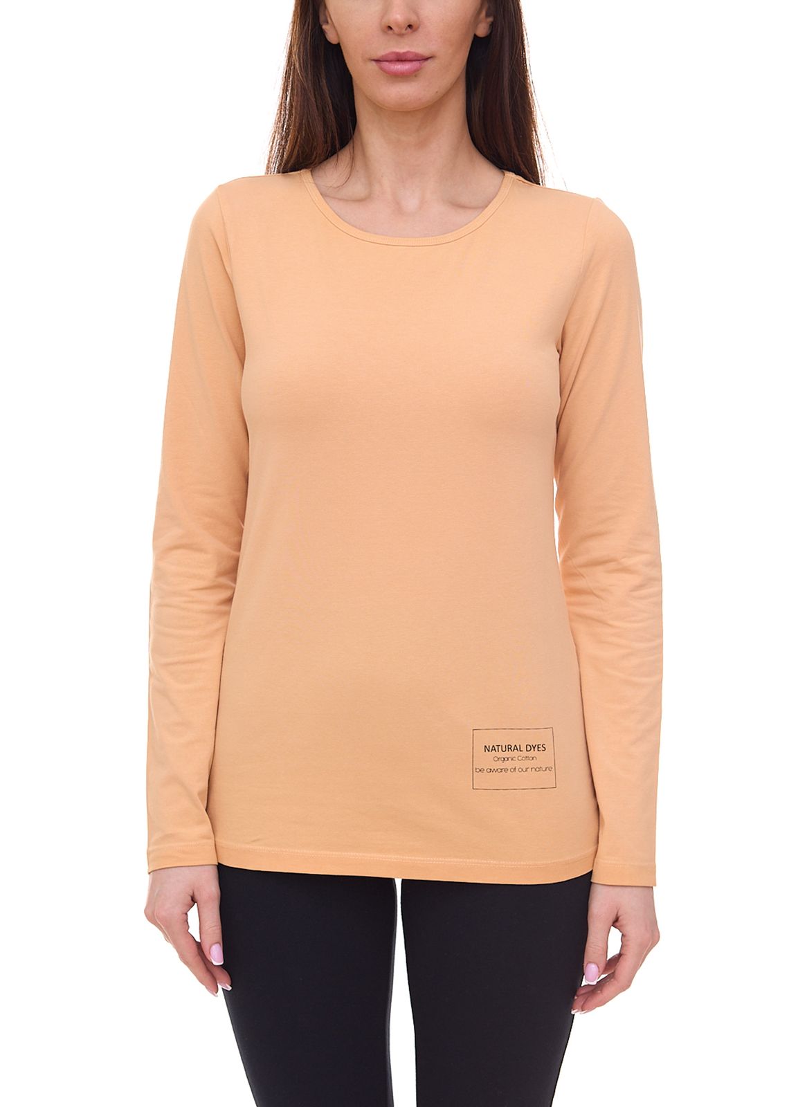 OTTO products Langarm-Shirt nachhaltiges Damen Baumwoll-Shirt 25824245 Apricot von OTTO