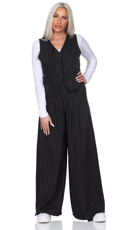 OriginalYou Anzughose Damen Freizeithose moderne Culotte Nadelstreifen Optik, LANGGRÖßE ab 1,75m - 1,80m Körpergröße tragbar von OriginalYou