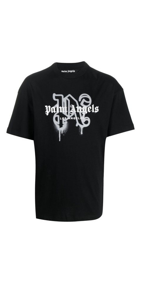 PALM ANGELS Print-Shirt Palm Angels Los Angeles Monogram Print T-Shirt Schwarz Herren von PALM ANGELS