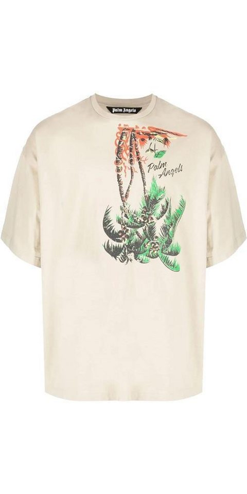 PALM ANGELS Print-Shirt Palm Angels Palm Print T-Shirt Weiß Herren von PALM ANGELS