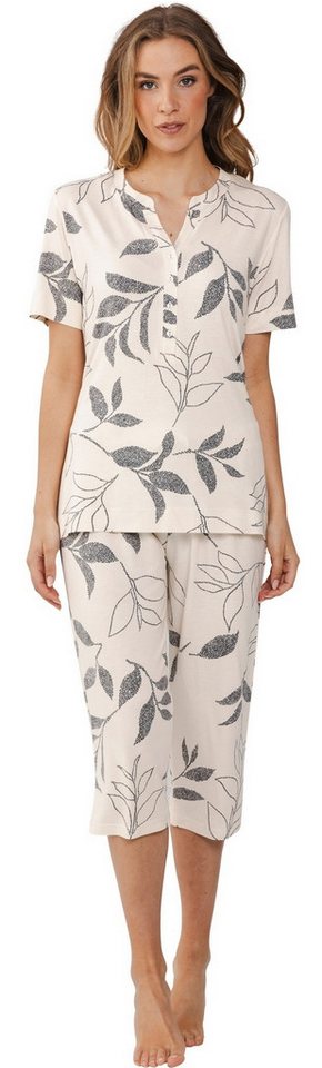 Pastunette Capri-Pyjama Damen Pyjama Capri Hose (2 tlg) Modisches Design von Pastunette
