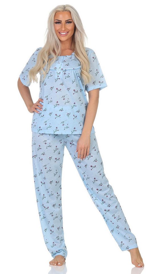 Pyjama Damen Pyjama Hose + Shirt Schlafanzug Pyjama-Set, M L XL 2XL (2 tlg) von OTTO