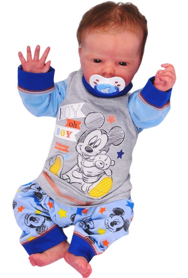 Pyjama Pyjama Schlafanzug für Babys und Kleinkinder in Grau aus reiner Baumwolle, 62 68 74 80 von OTTO