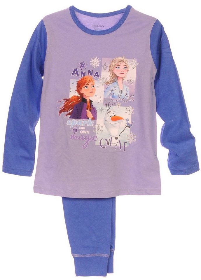 Pyjama Schlafanzug Hose Langarmsihrt in Lila für Kinder aus reiner Baumwolle, 98 104 110 116 122 128 134 140 von OTTO