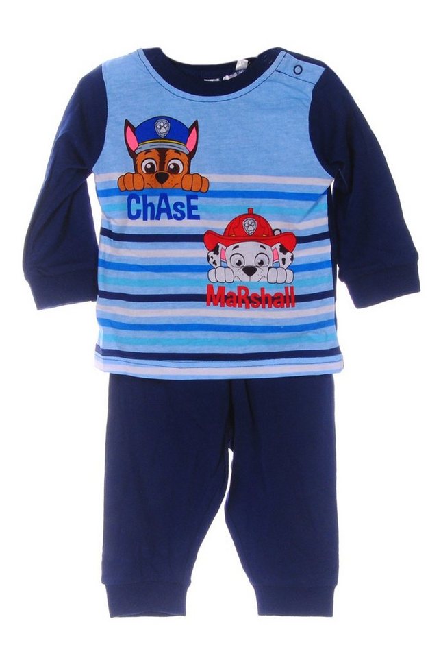 Pyjama Schlafanzug Pyjama Babys Kinder Zweiteiler Hose Shirt 68 74 80 86 aus Baumwolle, in Blau, mit Hunden Motive von OTTO