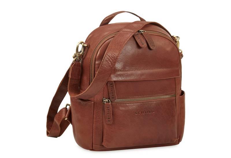 STILORD Cityrucksack "Regina" 2-in-1 Rucksack-Tasche 2 in 1 Damen Echt Leder Klein von STILORD