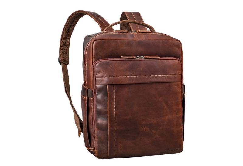STILORD Notebook-Rucksack "Aldo" Echt-Leder Rucksack Damen und Herren für Laptop 15 - 16 Zoll von STILORD