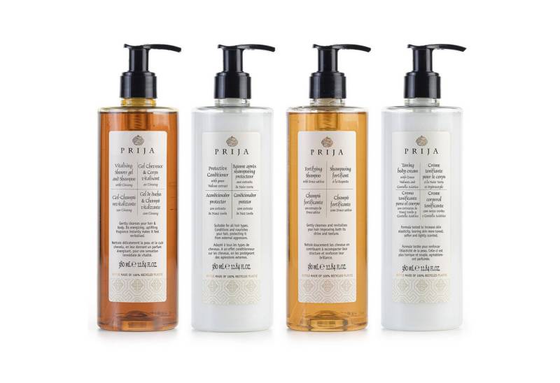 Sarcia.eu Körperpflegemittel PRIJA SET: Duschgel, Haarspülung, Haarshampoo, Körpercreme 4x380ml von OTTO