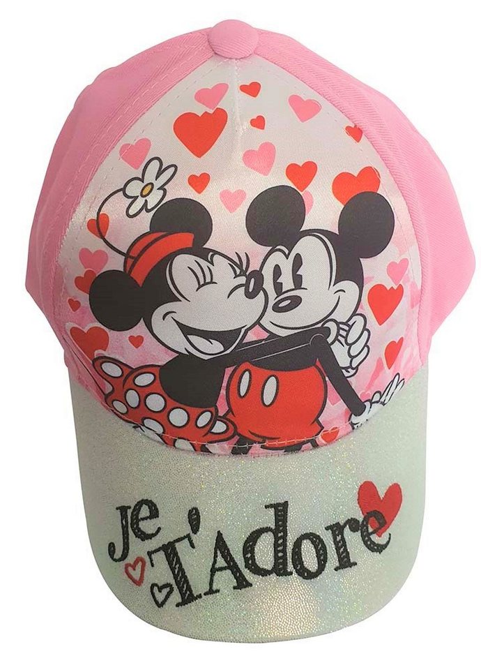 Schirmmütze Glitzer Cappy Minnie und Mickey Mouse mit Herzen J von OTTO