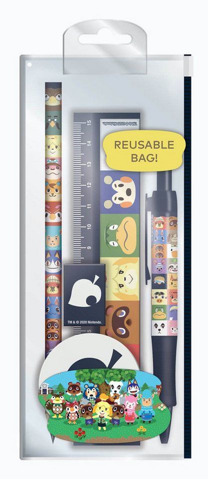 Schlüsselanhänger Schreibwaren-Set Animal Crossing - Villager Squares Künstlerbedarf von OTTO