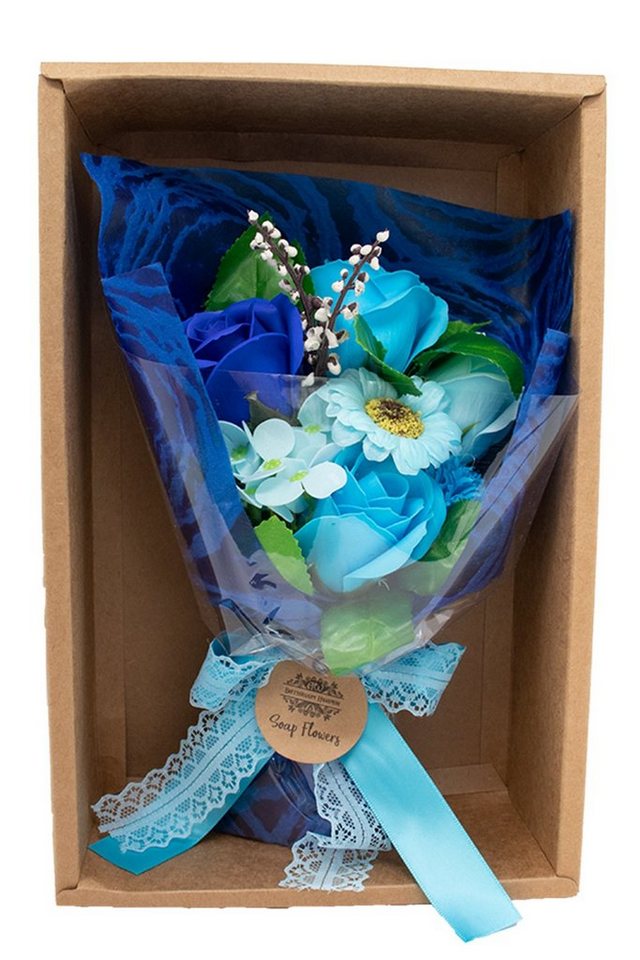 Seifen-Set Seifenblumen Bouquet Blumenstrauß Blau von OTTO