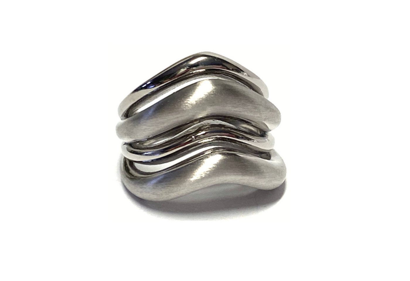 Edelschmiede925 Silberring Ring 925 Silber rhodiniert matt glanz Bandring modern durchbrochen #61 Edelschmiede925 Silberring Ring 925 Silber rhodiniert matt glanz Bandring modern durchbrochen #61 von Edelschmiede925