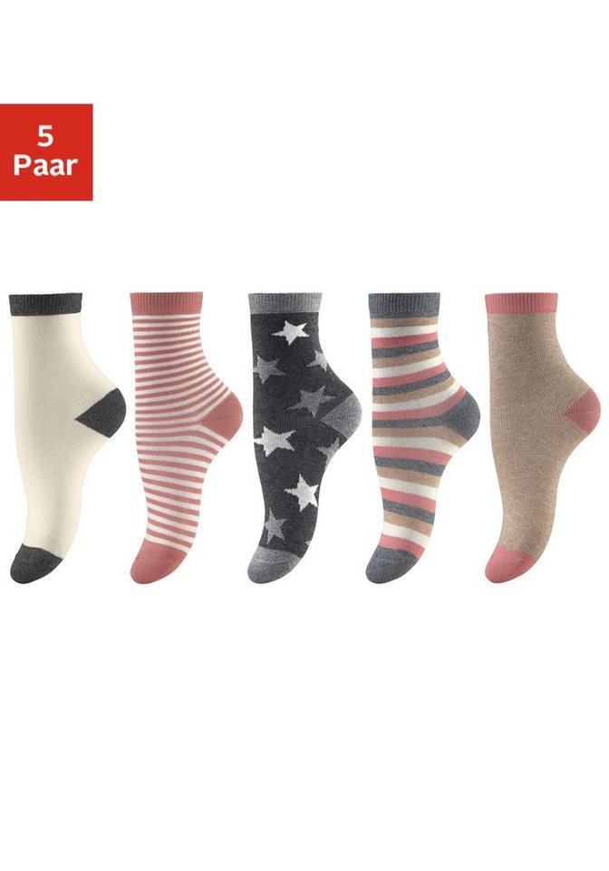 Socken (5-Paar) in 5 verschiedenen Designs von OTTO