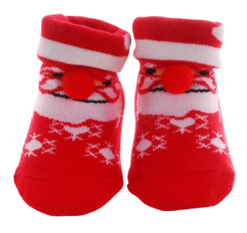 Socken Baby Socken weihnachtlich in rot Erstlingssocken rote Söckchen zur Weihnachten für Neugeborene, neutral von OTTO