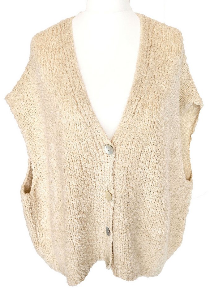 Strickweste Saison Grobstrick Weste oversized XL Crme Beige 42 44 46 48 von OTTO