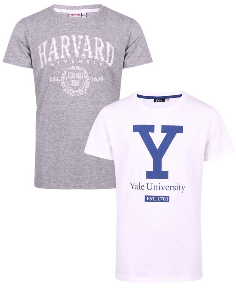T-Shirt Harvard -& Yale (2-tlg) 2er Pack Jungen Kurzarmshirt 134 - 164 cm von OTTO
