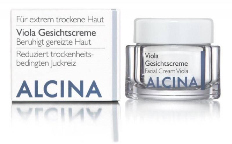 ALCINA Tagescreme ALCINA Viola Gesichtscreme (50 ml) Packung, Gesichtscreme mit Guaiazulene und Vitamin E beruhigt reizbare Haut. von ALCINA