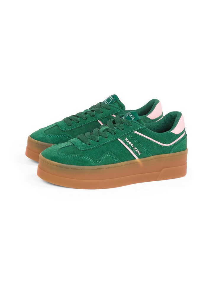 Tommy Jeans THE GREENWICH FLATFORM SUEDE Plateausneaker, Freizeitschuh, Halbschuh, Schnürschuh mit dezenten Ziernähten von Tommy Jeans