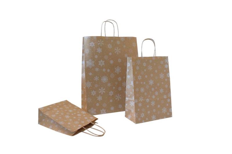 Tragetasche Papiertragetasche mit Kordel "Schneekristall" (50-tlg) von OTTO