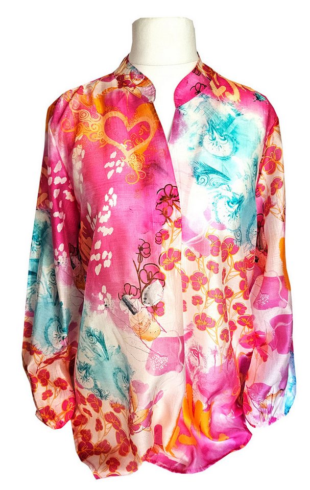 Tunika SAISON Tunika Floral Rosa Türkis 40 42 leichte Sommer Bluse von OTTO