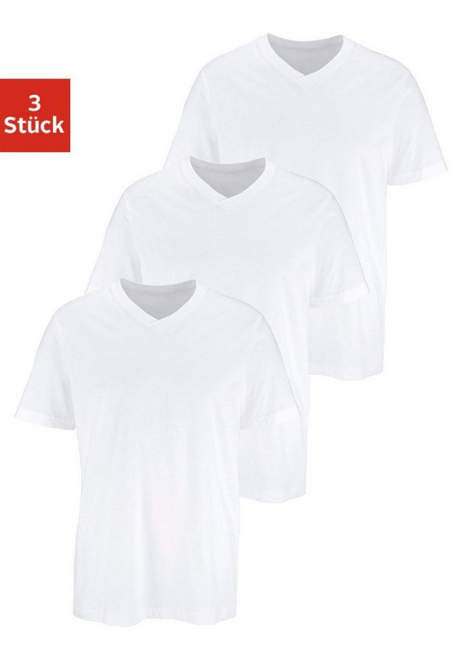 H.I.S Unterziehshirt (Packung, 3-St) mit V-Ausschnitt aus Baumwolle, Unterhemd, T-Shirt von H.I.S