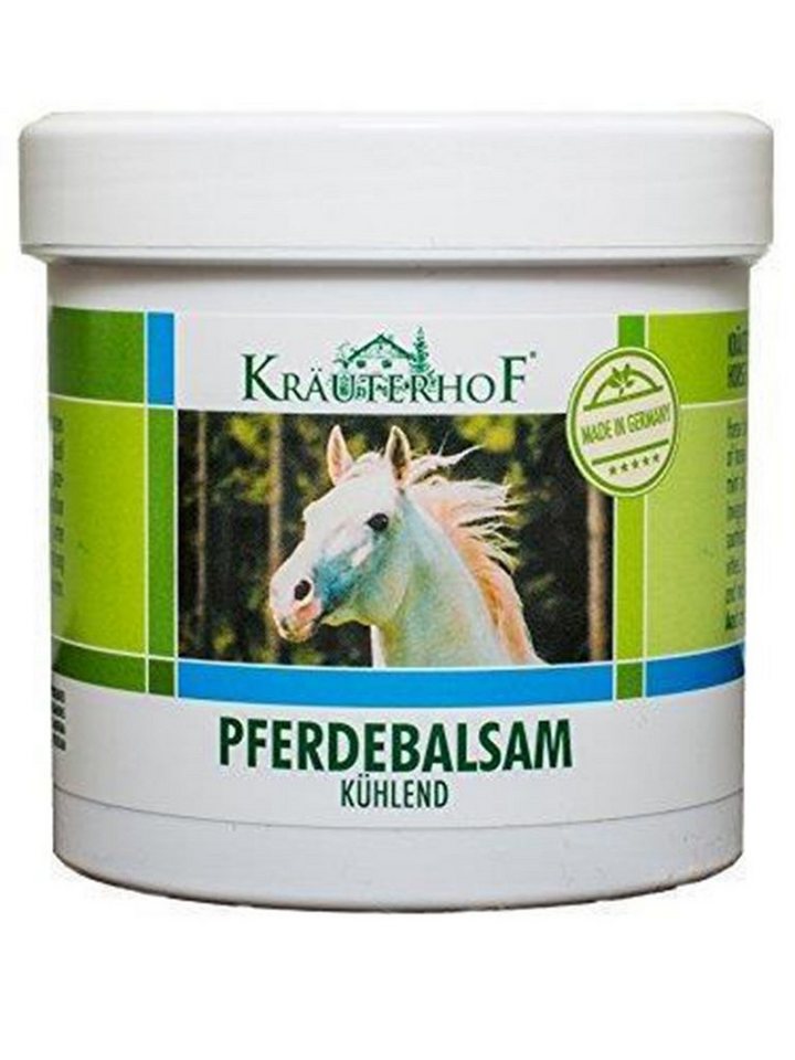 Kräuterhof Handcreme Pferdebalsam kühlend 250ml Dose, 1-tlg., Kühlend Sportsalbe Sportcreme Massagecreme von Kräuterhof