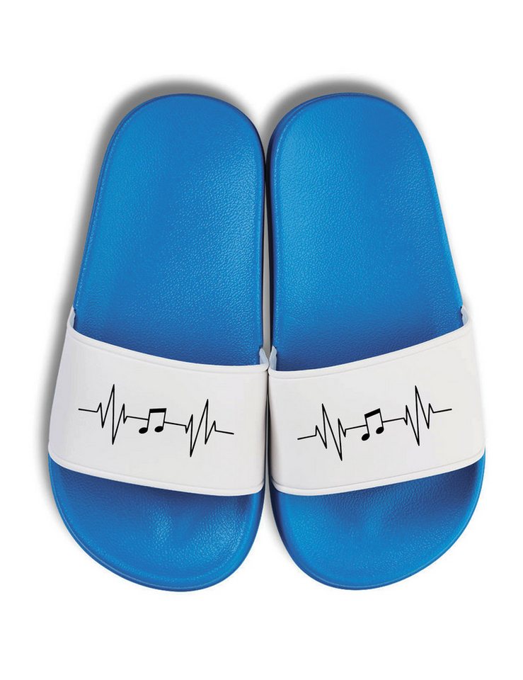 Youth Designz Heartbeat Music Kinder Badelatschen Flip Flops Badeschuh mit lustigem Motiv von Youth Designz