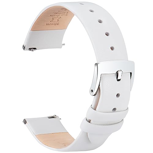 OTTOODY Leder Uhrenarmbänder 12mm 14mm 16mm 18mm 20mm 22mm Armband, Schnellverschluß Eleganten & Ultraweiches Leder Uhrenarmband für Damen Herren, Hochwertige Ersatz Leder Armband für Uhr & Smartwatch von OTTOODY