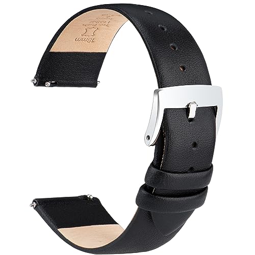 OTTOODY Leder Uhrenarmbänder 12mm 14mm 16mm 18mm 20mm 22mm Armband, Schnellverschluß Eleganten & Ultraweiches Leder Uhrenarmband für Damen Herren, Hochwertige Ersatz Leder Armband für Uhr & Smartwatch von OTTOODY