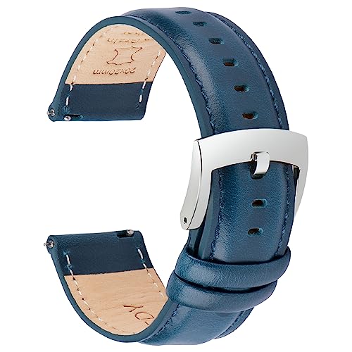 OTTOODY Leder Uhrenarmbänder 18mm 19mm 20mm 21mm 22mm Armband, Schnellverschluß Eleganten Leder Uhrenarmband für Herren und Damen, Hochwertige Ersatz Leder Armband für Uhr und Smartwatch von OTTOODY