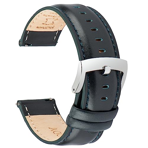 OTTOODY Leder Uhrenarmbänder 18mm 19mm 20mm 21mm 22mm Armband, Schnellverschluß Eleganten Leder Uhrenarmband für Herren und Damen, Hochwertige Ersatz Leder Armband für Uhr und Smartwatch von OTTOODY