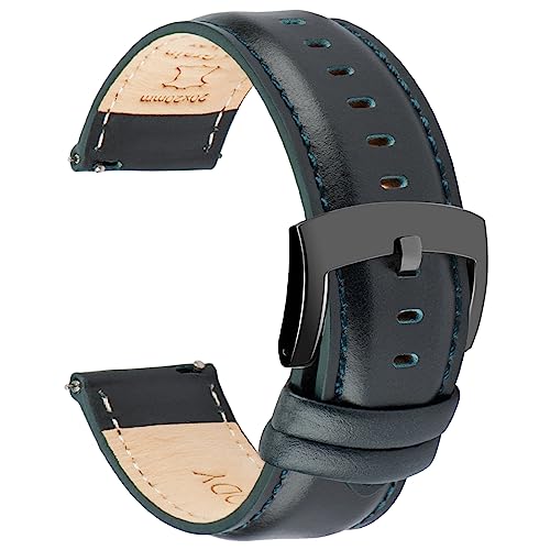 OTTOODY Leder Uhrenarmbänder 18mm 19mm 20mm 21mm 22mm Armband, Schnellverschluß Eleganten Leder Uhrenarmband für Herren und Damen, Hochwertige Ersatz Leder Armband für Uhr und Smartwatch von OTTOODY