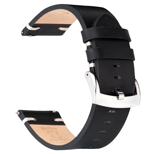 OTTOODY Leder Uhrenarmbänder 18mm 20mm 21mm 22mm Armband, Schnellverschluss Hochwertige Vintage Leder Uhrenarmband für Herren und Damen, Eleganten Ersatz Leder Armband für Uhr und Smartwatch von OTTOODY