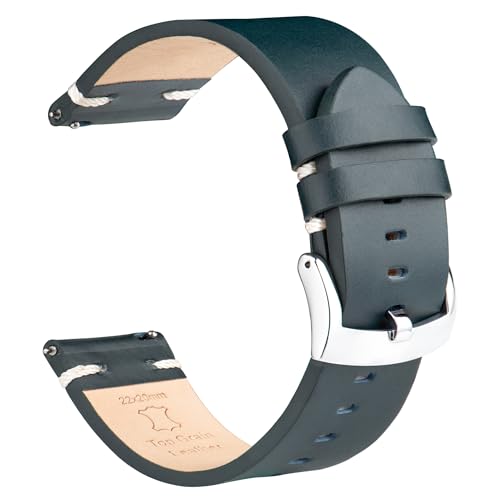 OTTOODY Leder Uhrenarmbänder 18mm 20mm 21mm 22mm Armband, Schnellverschluss Hochwertige Vintage Leder Uhrenarmband für Herren und Damen, Eleganten Ersatz Leder Armband für Uhr und Smartwatch von OTTOODY