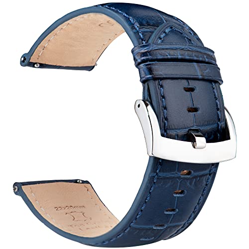 OTTOODY Leder Uhrenarmbänder 18mm 20mm 21mm 22mm Armband Alligator Grain, Schnellverschluß Leder Uhren-Armband für Herren Damen, Hochwertige Ersatz Leder Uhrenarmband für Uhr und Smartwatch von OTTOODY